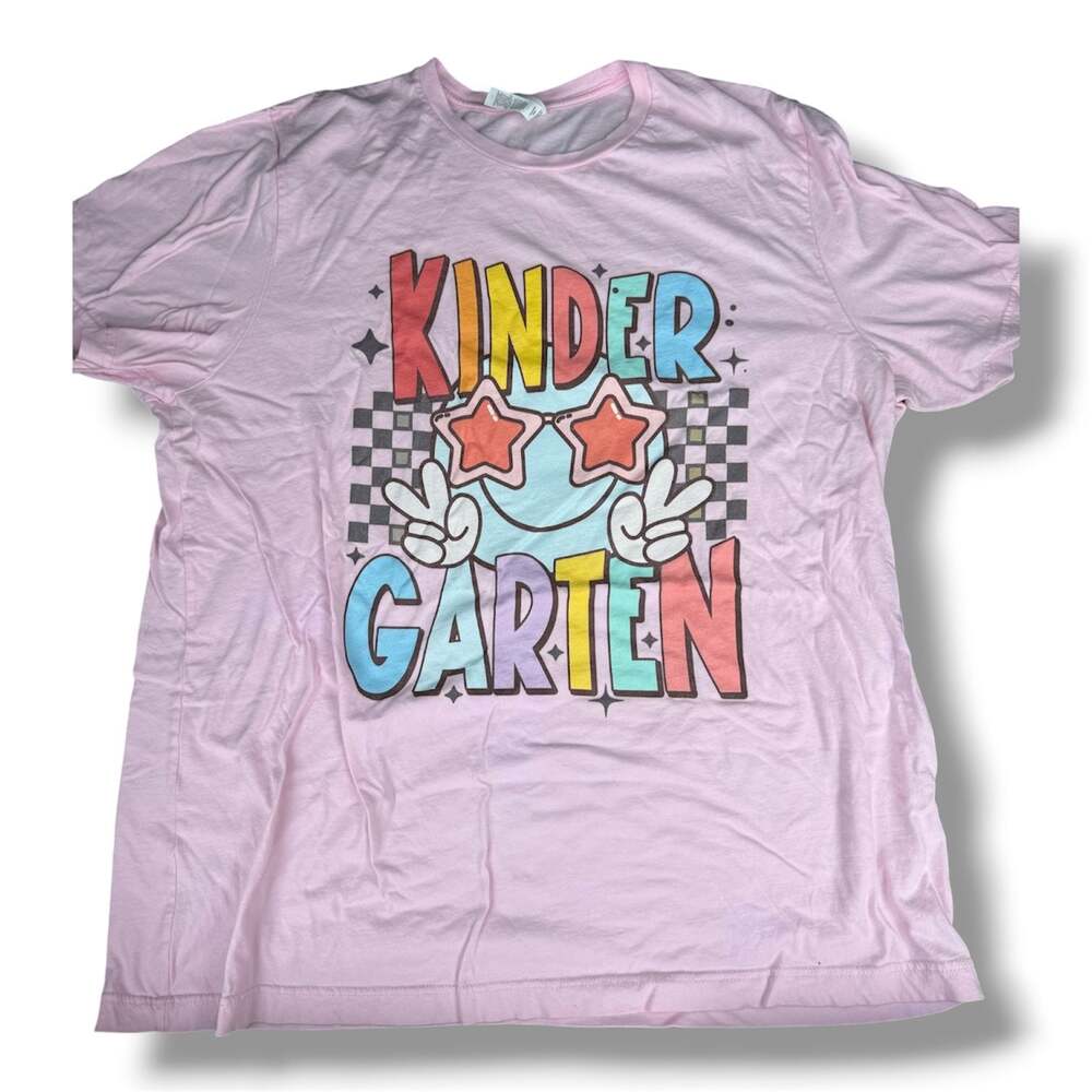 Bella+Canvas Kindergarten Graphic T-Shirt Pink 2XL
